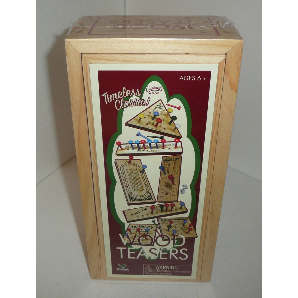 Cardinal's Wood Timeless Classic Wood Teasers Games Collection Wooden Puzzles